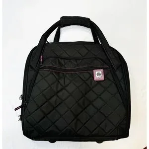 Quilted rolling underseat tote shop